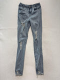 Refuge Miami High Rise Skinny Jeans Juniors 3 Light Wash Distressed 27x28.5