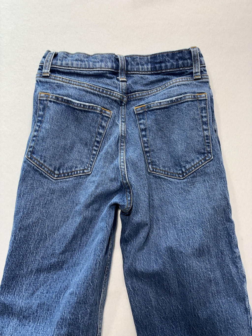 Abercrombie & Fitch 90s Straight Jeans Womens 25 Blue High Rise Distressed 25x27