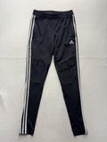 Adidas Track Pants Mens XS Black AEROREADY Elastic Waist Side Stripe Tapered