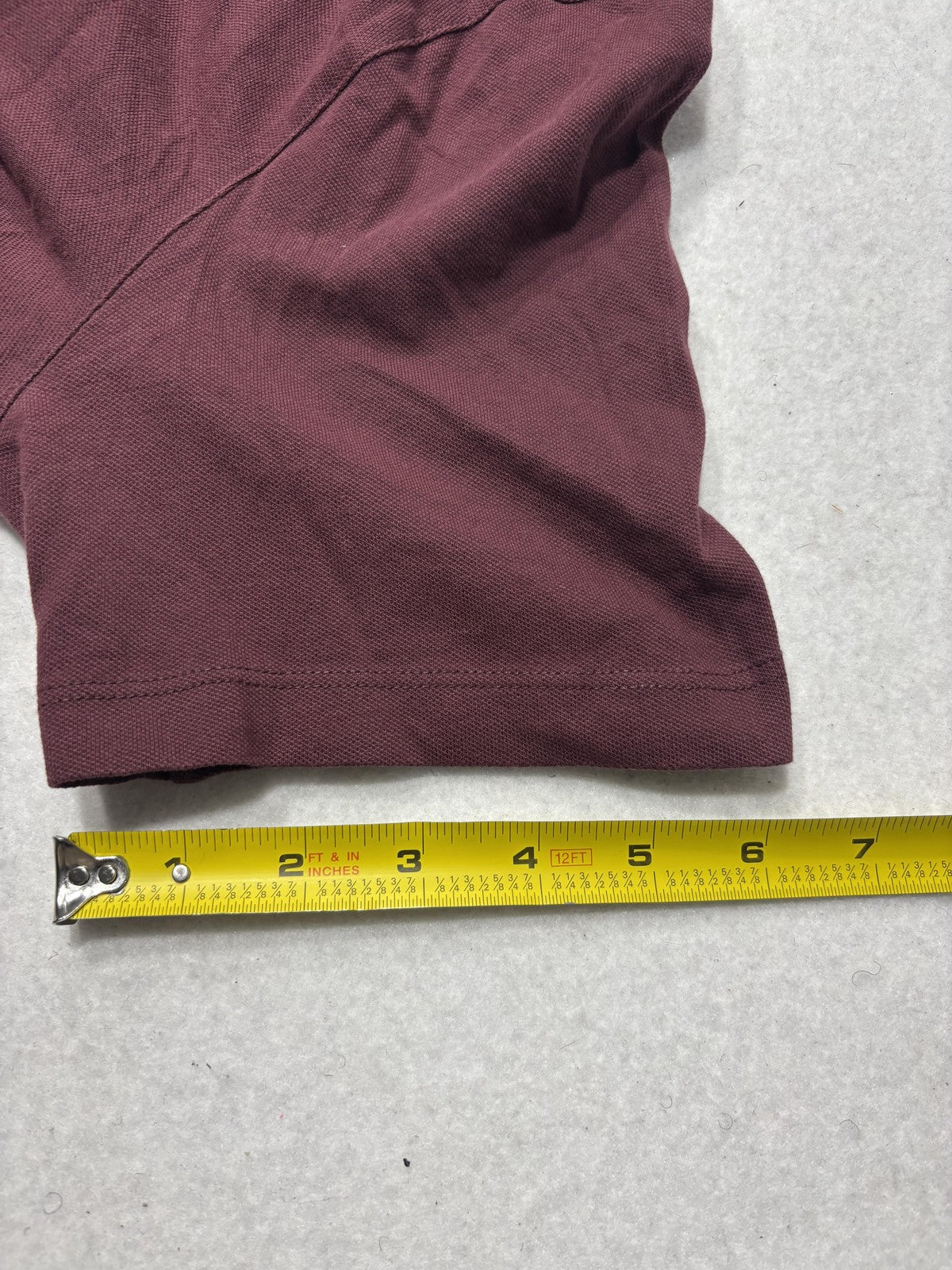 Armani Exchange Polo Shirt Mens Medium Red Logo Patch Striped Collar Knit