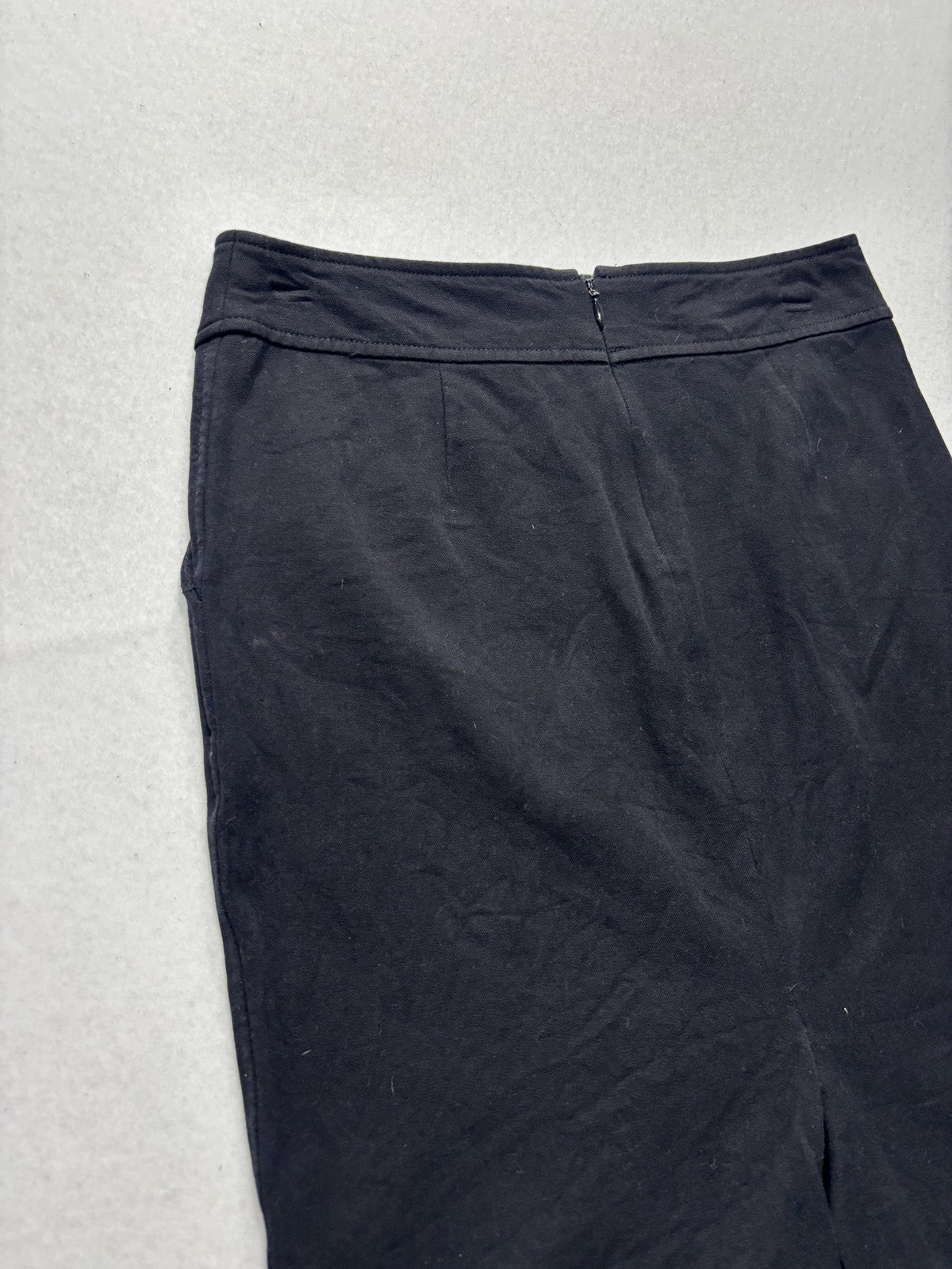 Banana Republic Skirt Womens 0 Black Stretch Knee Length Pencil Twill Work