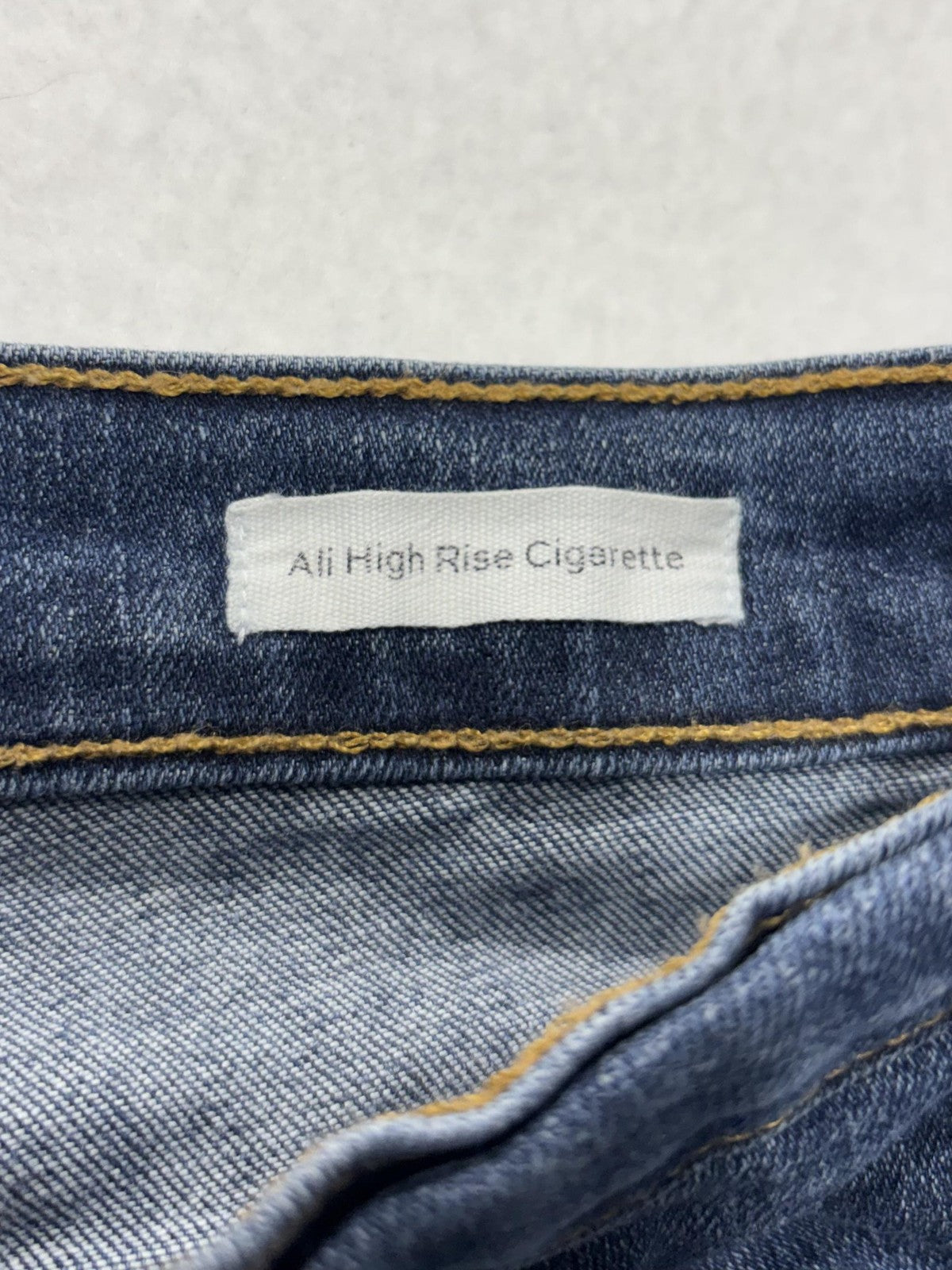 FRAME Ali High Rise Cigarette Jeans Womens 28 Blue Medium Wash Raw Hem 28x27