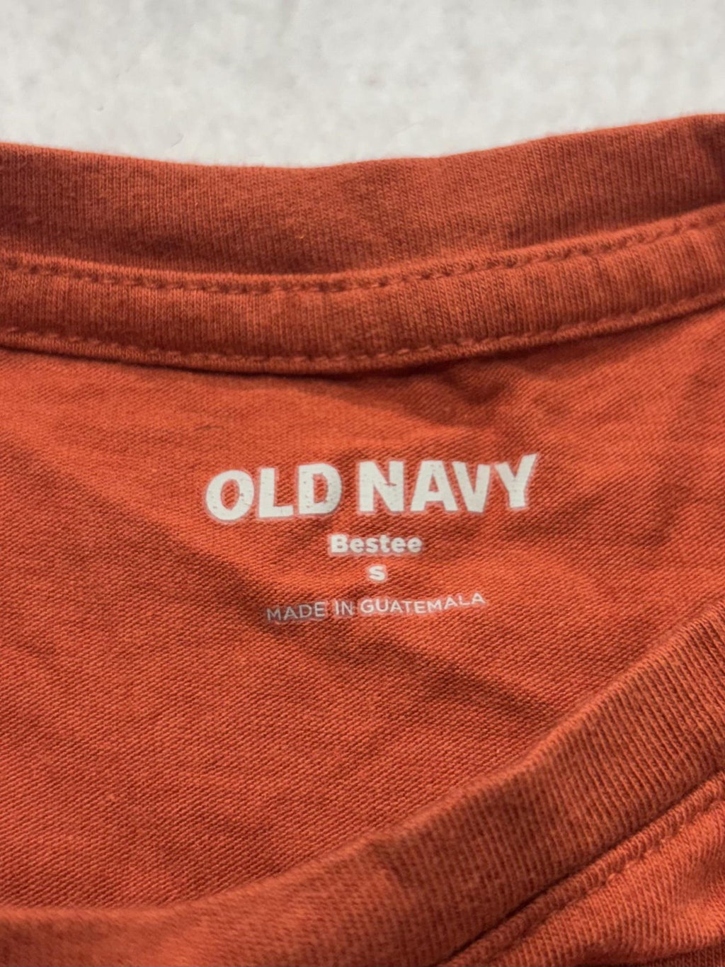 Old Navy Bestee Shirt Womens Small Orange Crew Neck Short Sleeve Tee Casual
