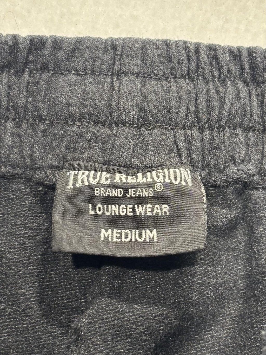 True Religion Sweatpants Mens Medium Gray Lounge Jogger Elastic Waist Logo