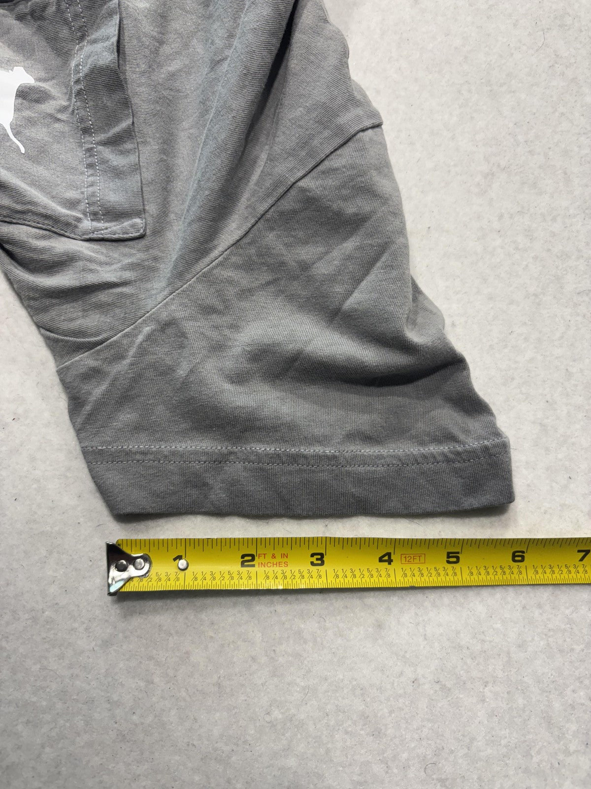 PINK Victoria's Secret Shirt Womens S Gray Pocket Dog Logo Tee Summer Casual
