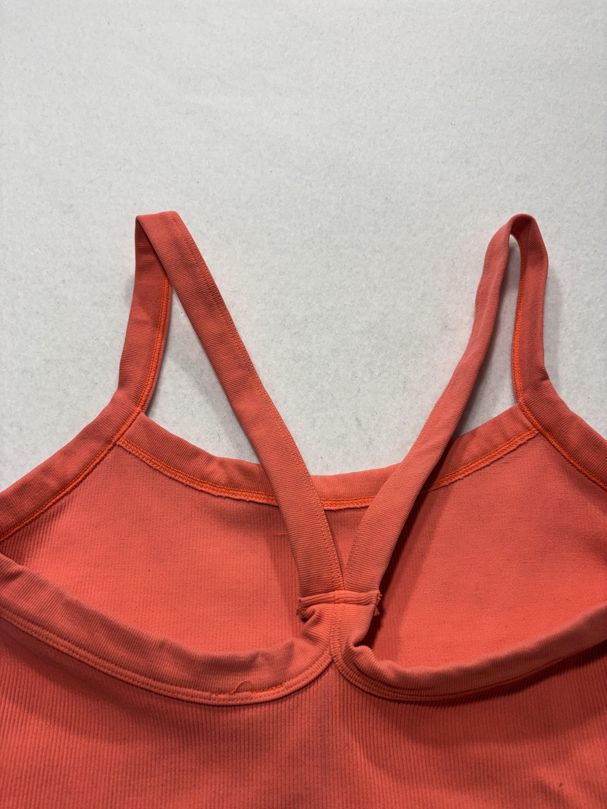 Jp Movement Tank Top Girls Medium Orange Ribbed Scoop Neck Athletic Stretch