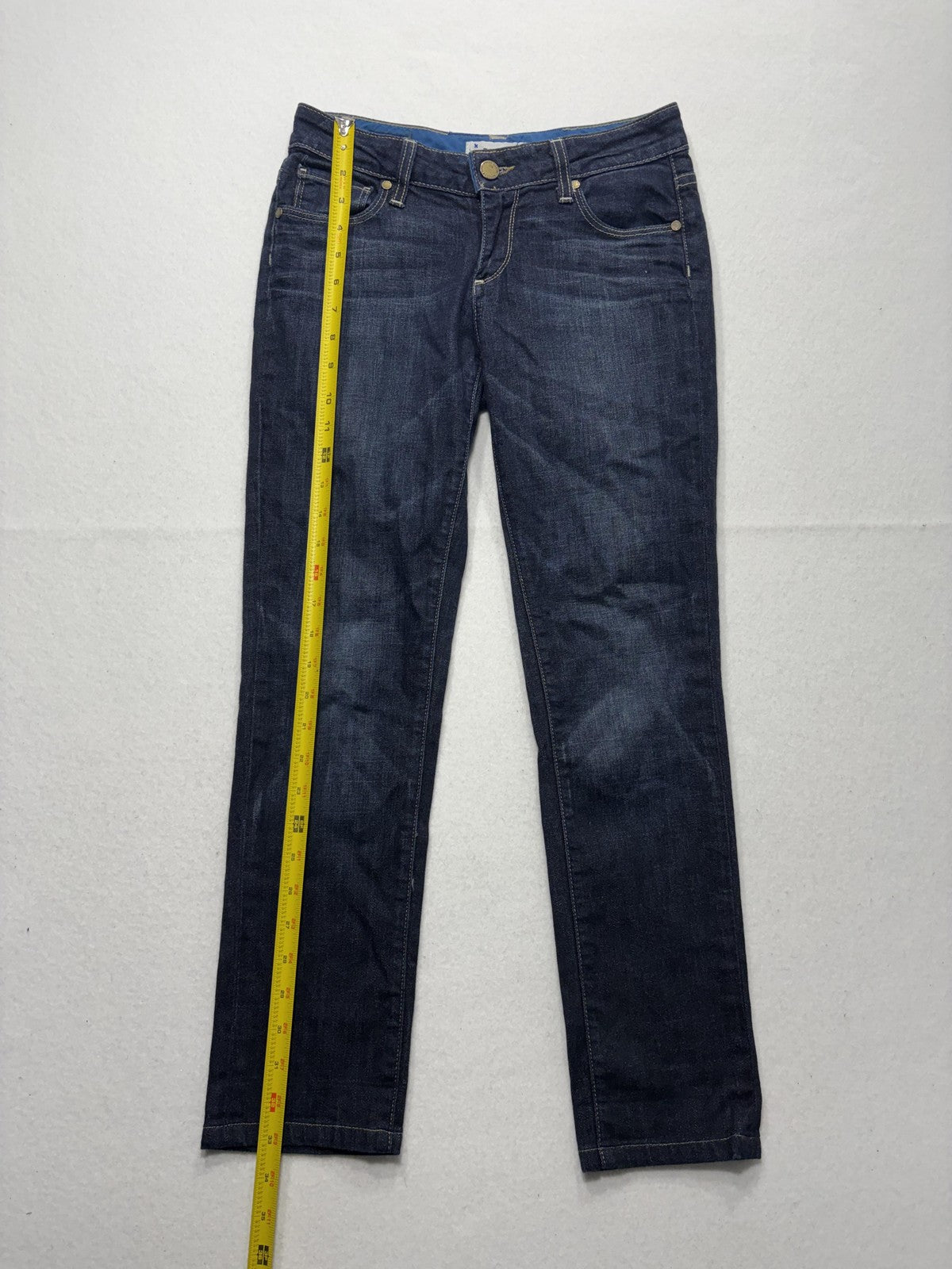 Paige Jimmy Jimmy Skinny Jeans Womens 30 Blue Medium Wash Mid Rise 30x30 Stretch