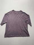 We The Free Shirt Womens Medium Purple Crew Neck Relaxed Fit Short Sleeve Cotton