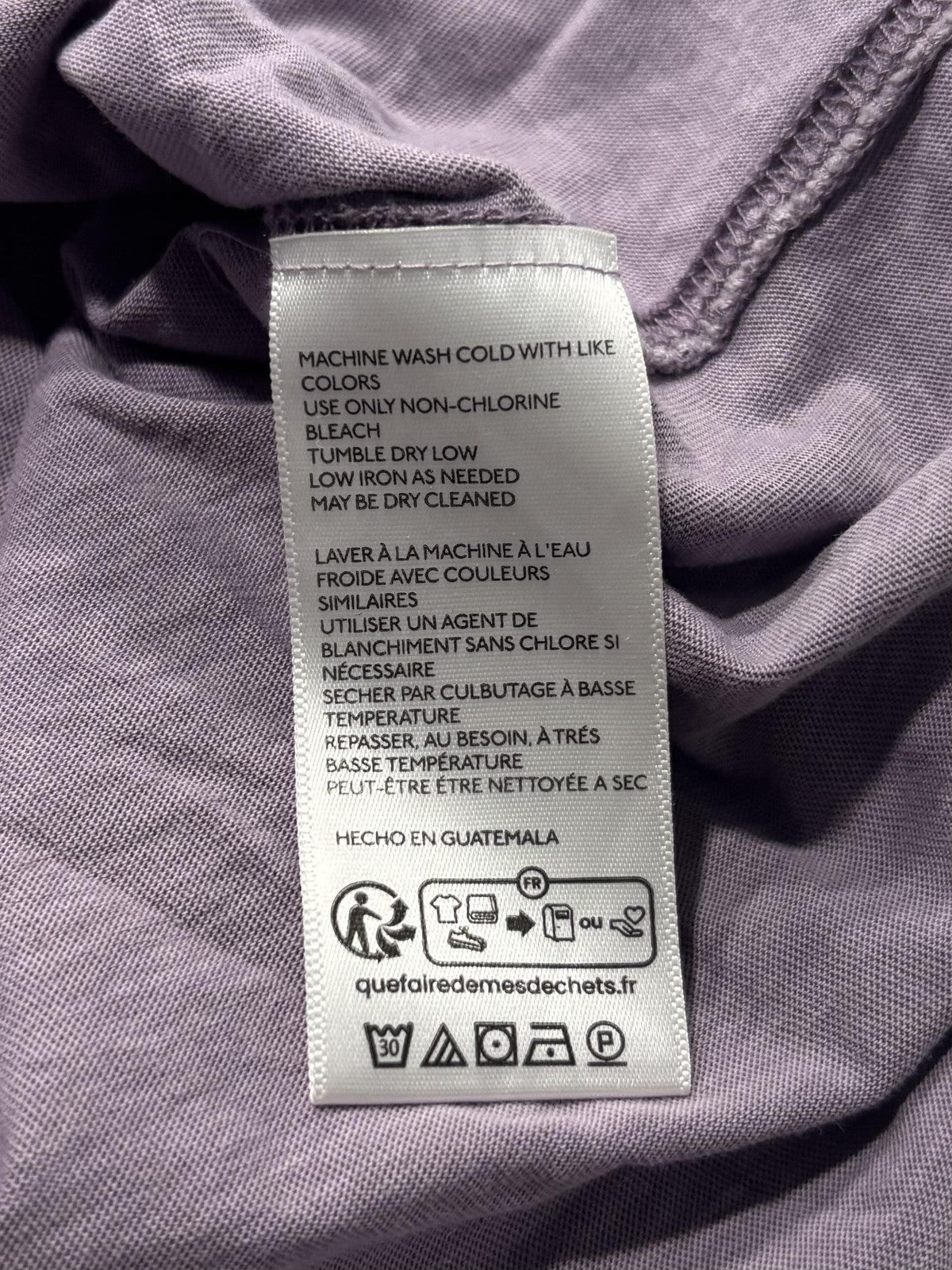 We The Free Shirt Womens Medium Purple Crew Neck Relaxed Fit Short Sleeve Cotton