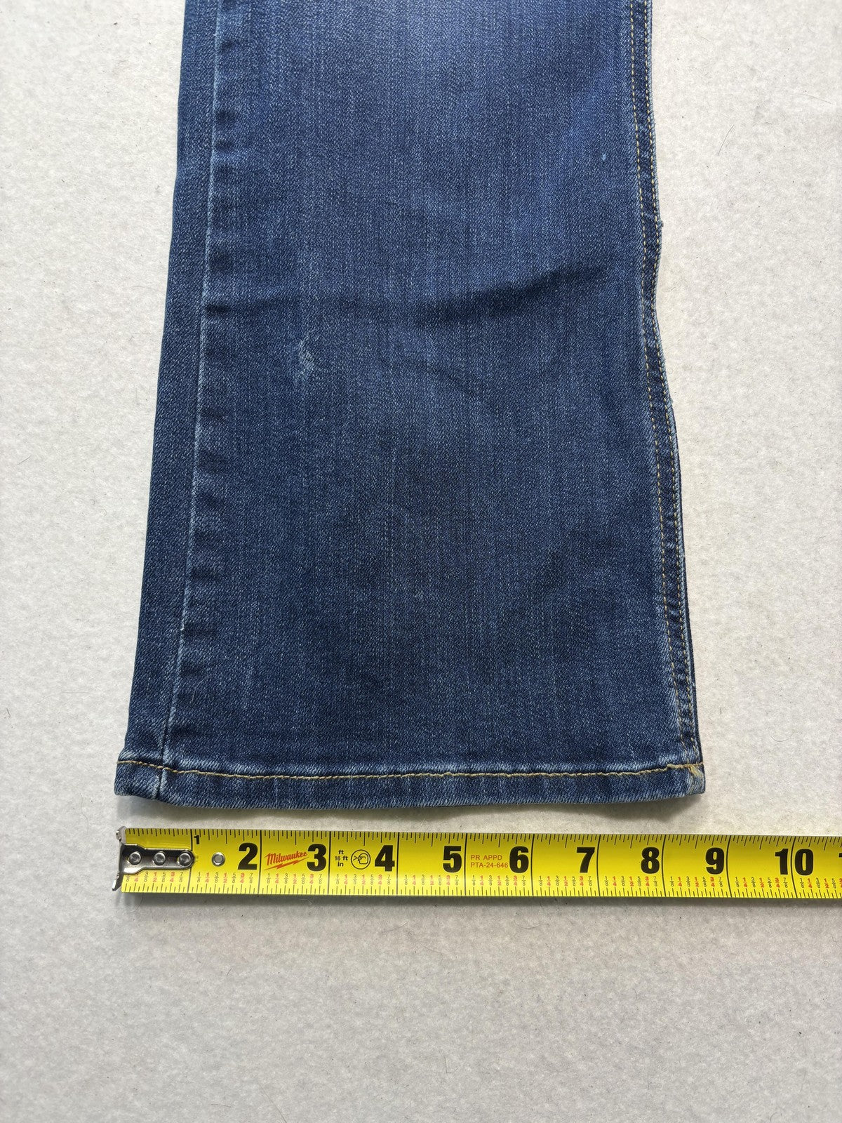 Lee Jeans Womens 14P Blue Medium Wash Mid Rise Bootcut Regular Stretch 33x29