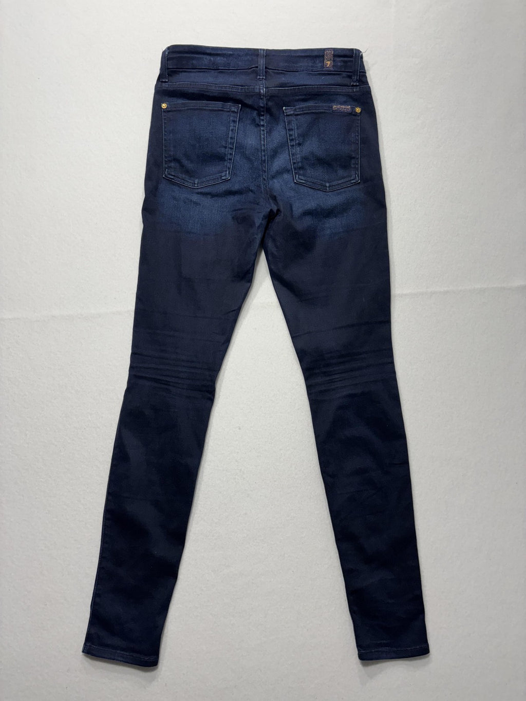 7 For All Mankind Jeans Womens 27 Blue Dark Wash High Waist Skinny Stretch