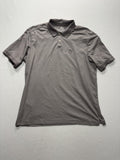 Tommy Bahama Polo Shirt Mens Large Gray Cotton Blend Short Sleeve Logo Casual