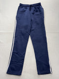 Athletic Works Pants Kids XL Blue Fleece Ankle Drawstring Side Stripe Casual