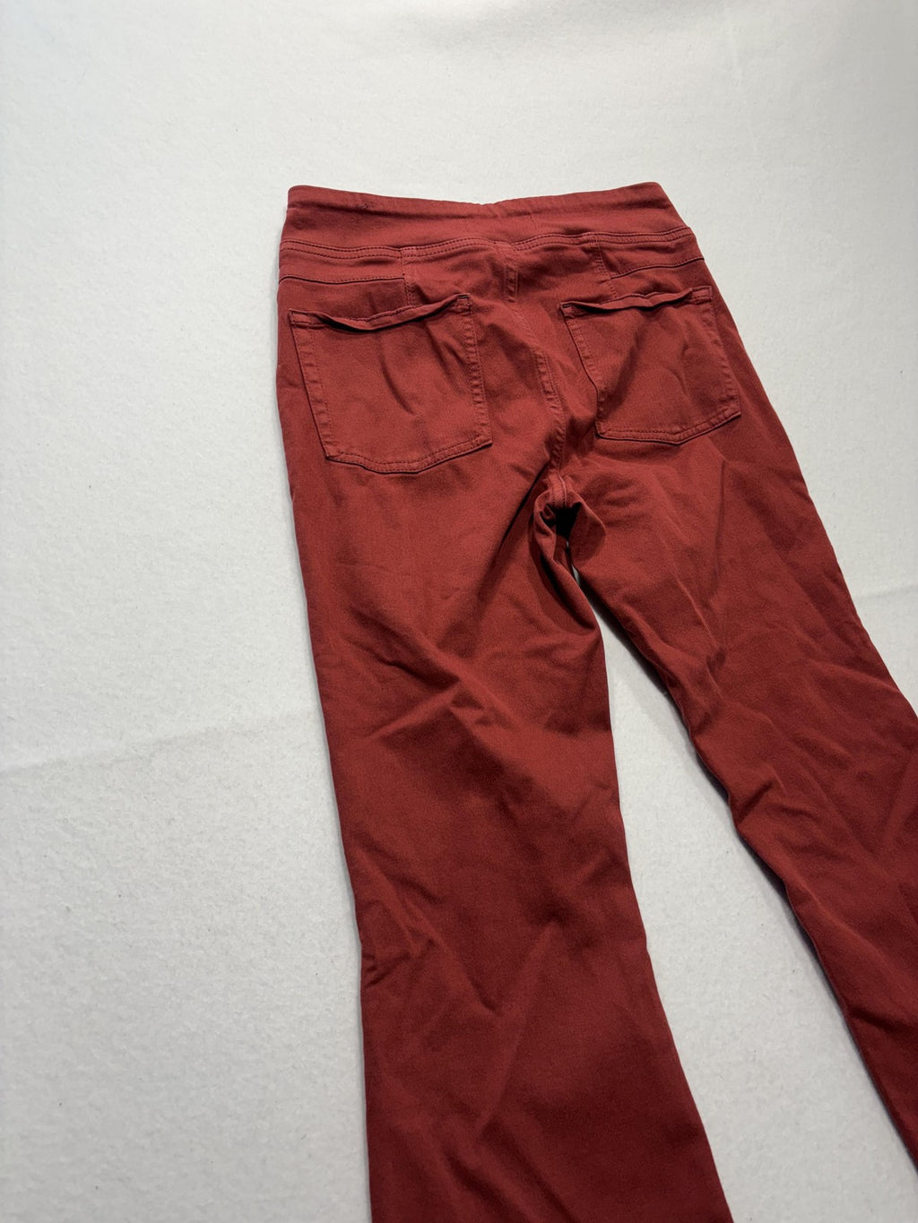 We The Free Pants Womens Small Red Twill Jegging Flare Leg Pull On Stretch