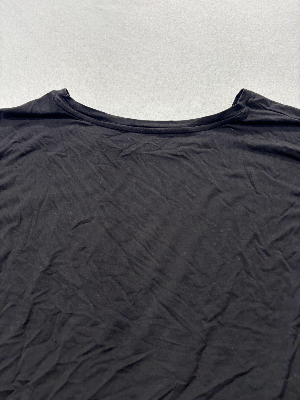 Time And Tru Shirt Womens XL Black Scoop Neck Short Sleeve Tunic Tee Casual