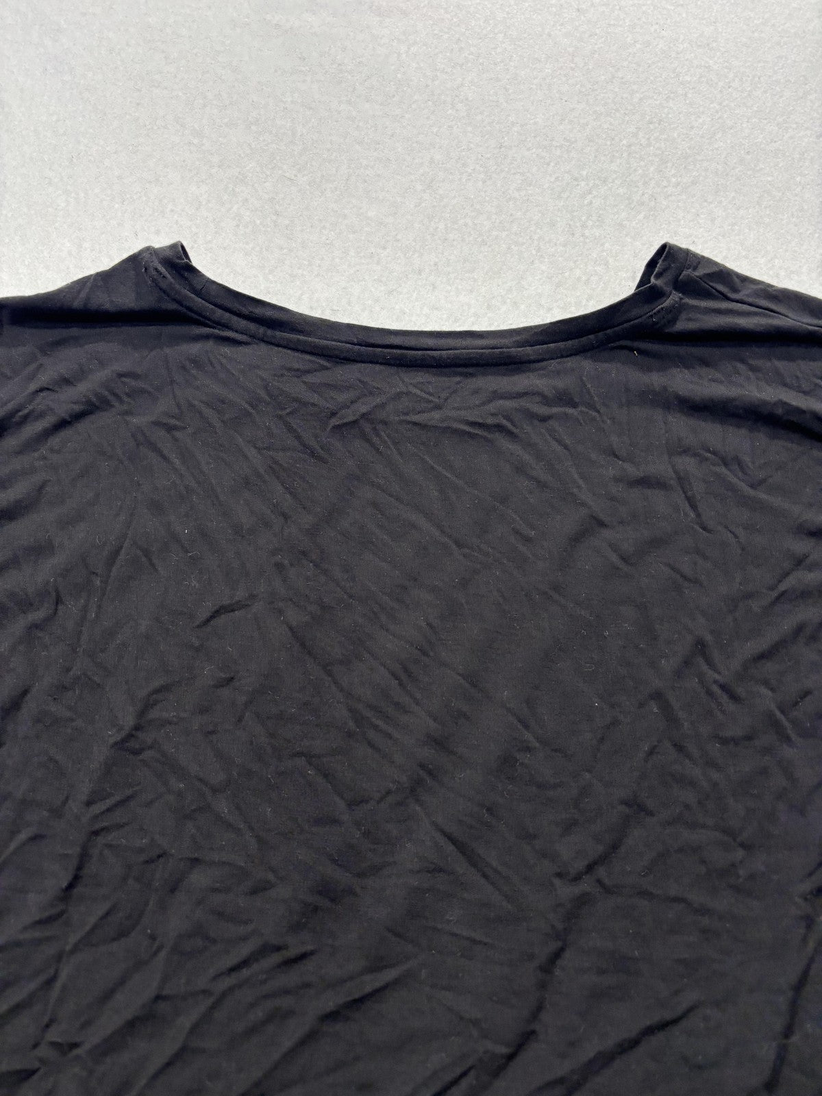 Time And Tru Shirt Womens XL Black Scoop Neck Short Sleeve Tunic Tee Casual