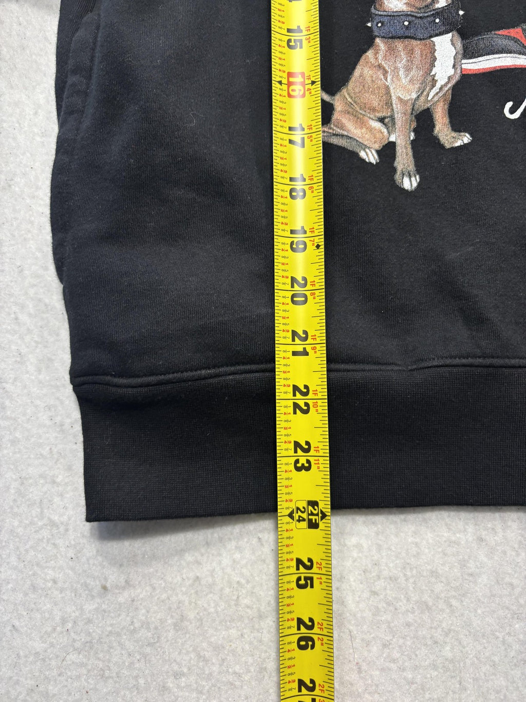 AKOO Hoodie Mens Large Black Fleece Pullover Praying Boy Dog Graphic Streetwear