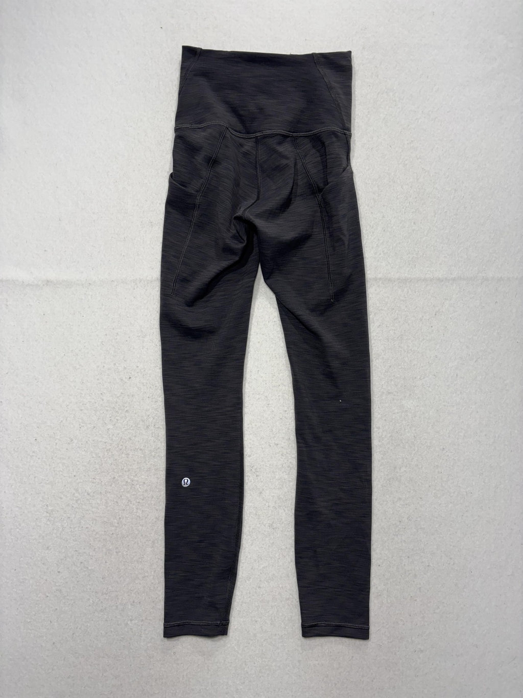 Lululemon Leggings Womens 2 Gray High Rise 26" Inseam Ankle Yoga Stretch Pockets