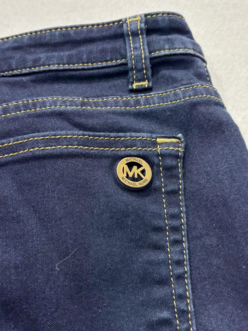 Michael Kors Izzy Skinny Jeans Womens 8 Blue Dark Wash Mid Rise Stretch 30x28.5