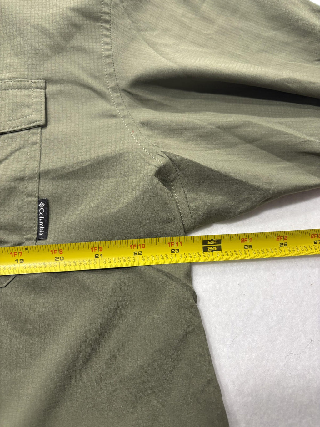 Columbia Omni-Shade Shirt Mens XL Green Long Sleeve Fishing Button Up Outdoor