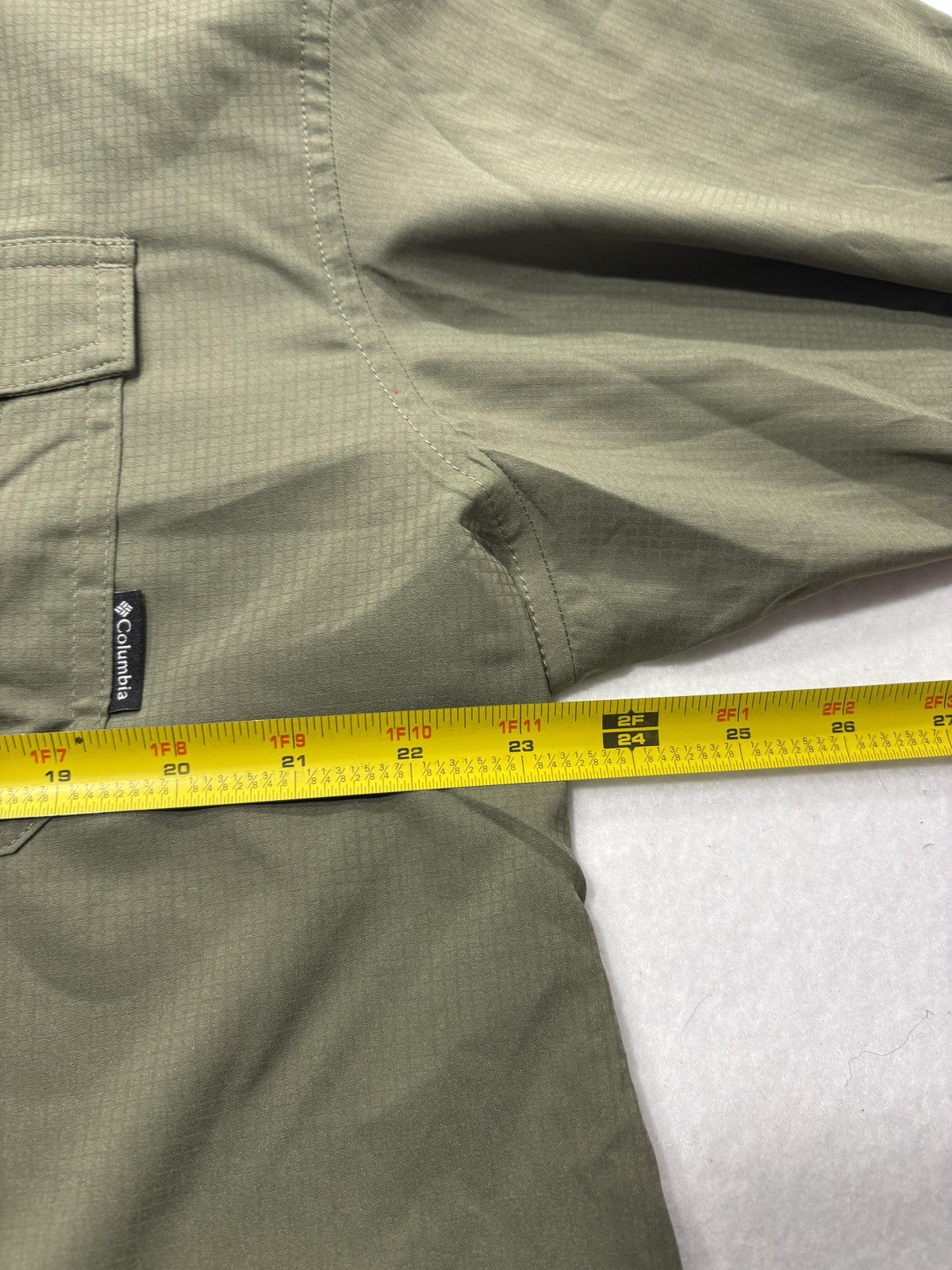 Columbia Omni-Shade Shirt Mens XL Green Long Sleeve Fishing Button Up Outdoor