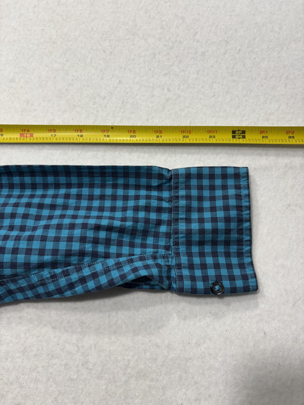 Tommy Bahama Shirt Mens Medium Blue Gingham Pima Cotton Long Sleeve Button Up