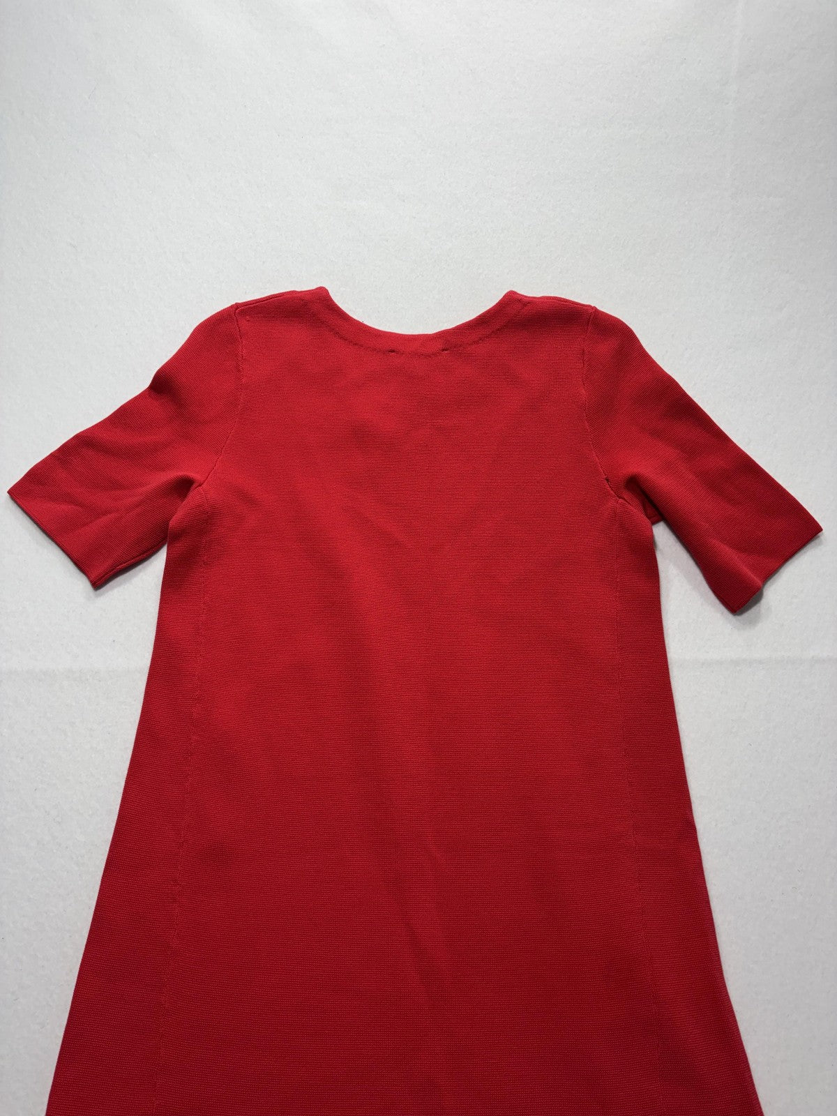 Ann Taylor T-Shirt Dress Womens Small Red Knit Crewneck Short Sleeve Cotton