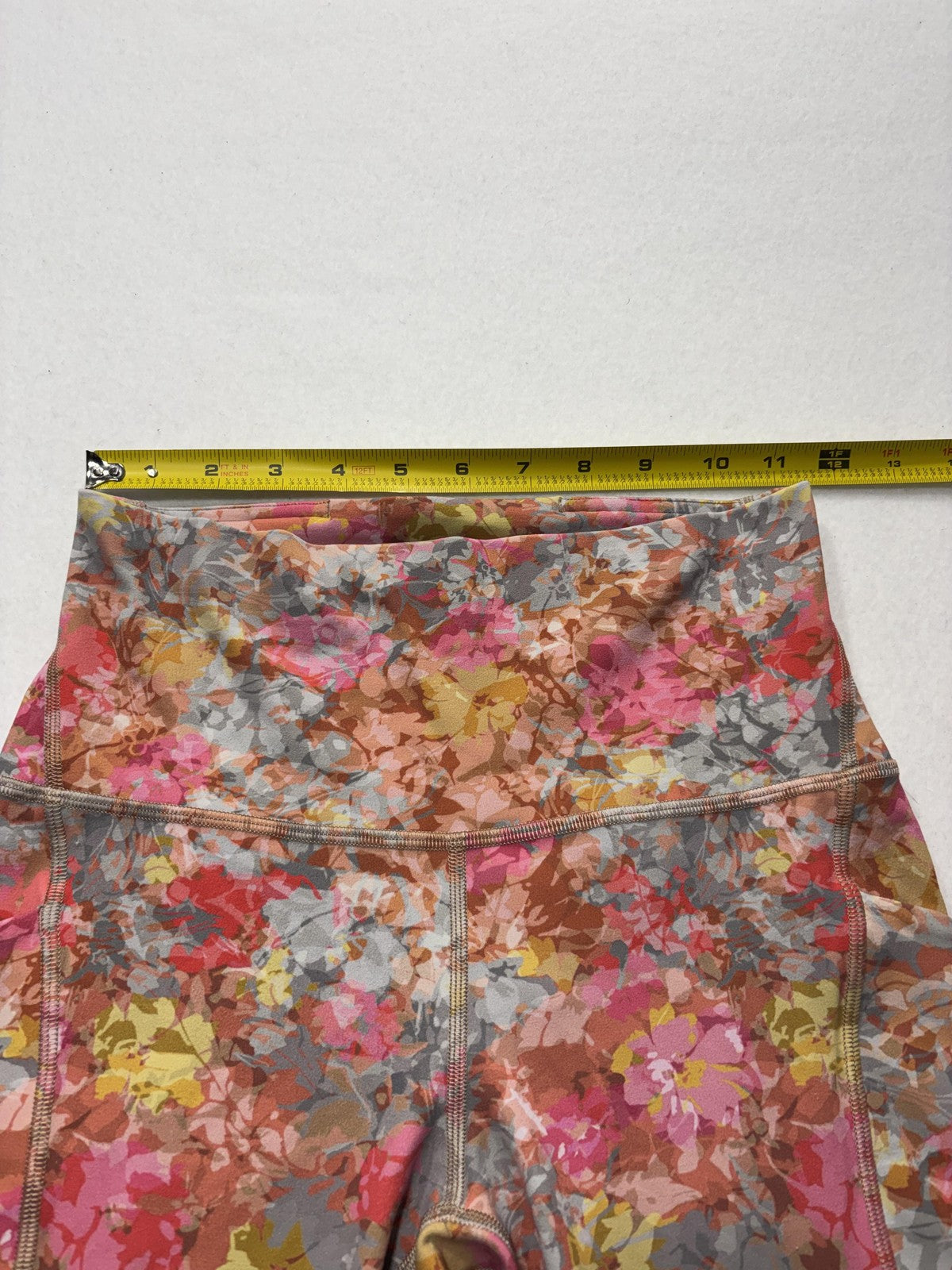 Lululemon Leggings Womens 6 Multi Floral High Rise 25.5" Inseam Ankle Pocket