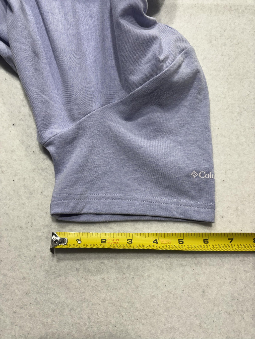 Columbia Top Womens M Purple Tie Front T Shirt Scoop Neck Stretch Casual