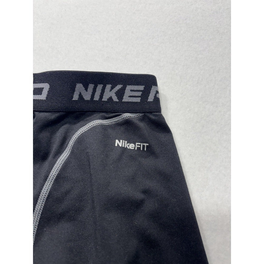 Nike Pro Compression Leggings Boys Large 14-16 Black NikeFIT Running Athletic