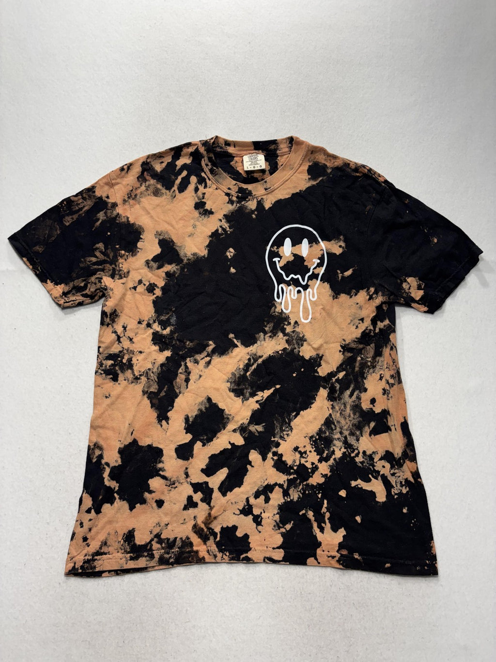 Comfort Colors Shirt Womens Large Black Baddie Moms Club Bleached Graphic Tee