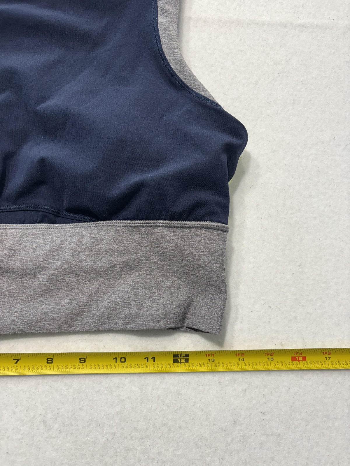 Lululemon Sports Bra Womens 10 Blue Gray Yellow Colorblock Medium Support
