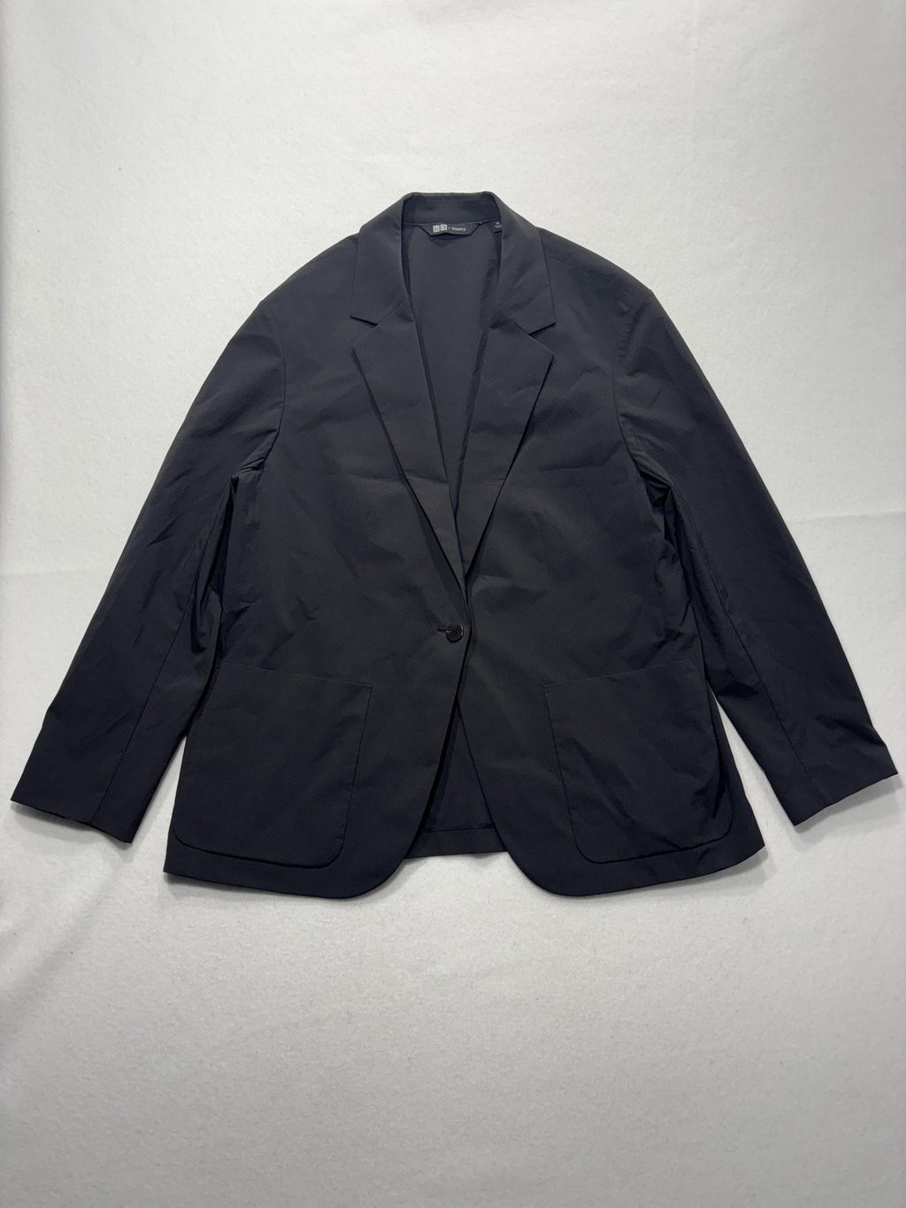 UNIQLO X Theory Blazer Mens XL Black Notch Lapel Lightweight Casual Jacket
