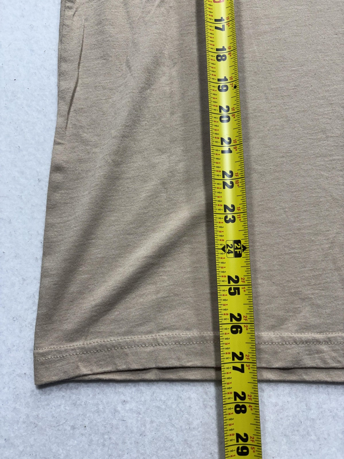 Bella + Canvas Shirt Mens Medium Beige Crew Neck Short Sleeve Basic Tee Casual