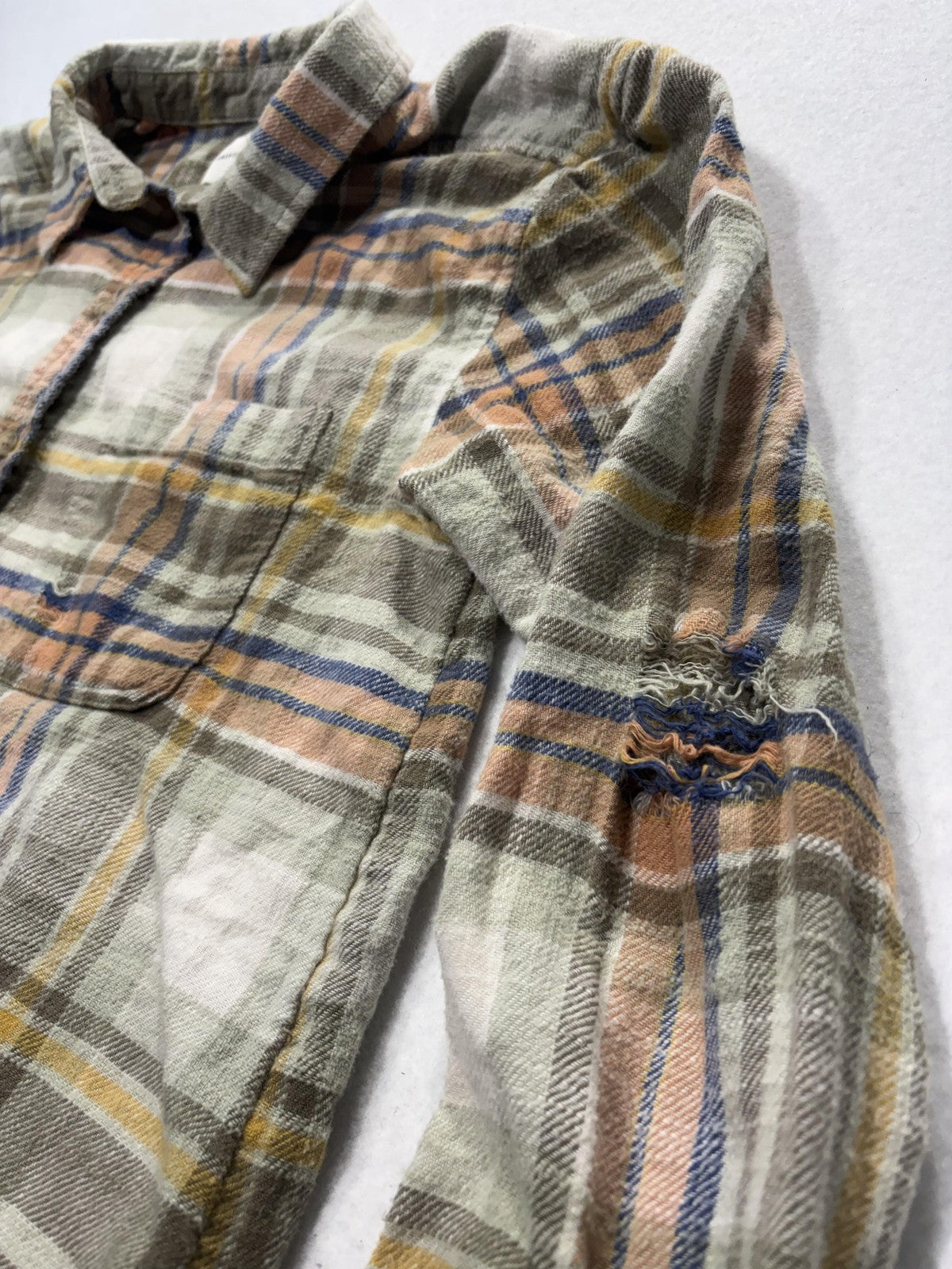American Eagle Outfitters Button Up Shirt Womens S Multicolor Plaid Flannel Top
