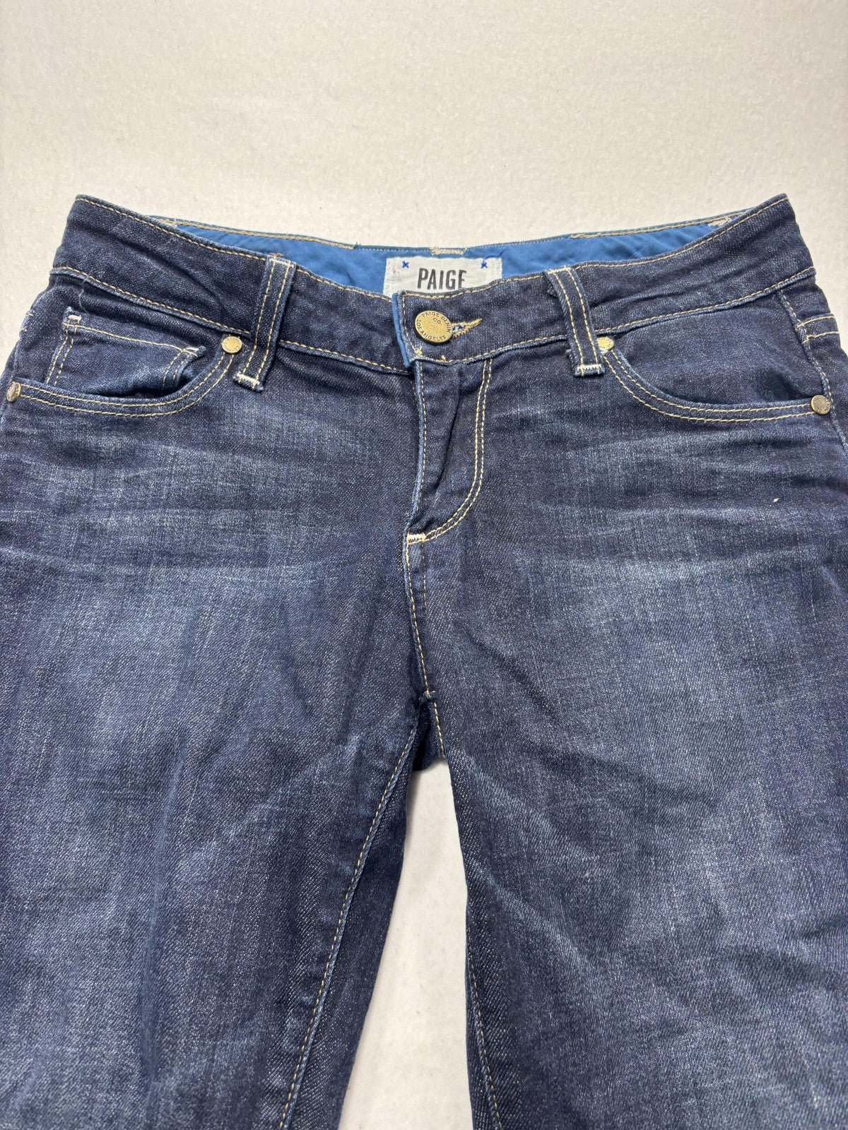 Paige Jimmy Jimmy Skinny Jeans Womens 30 Blue Medium Wash Mid Rise 30x30 Stretch