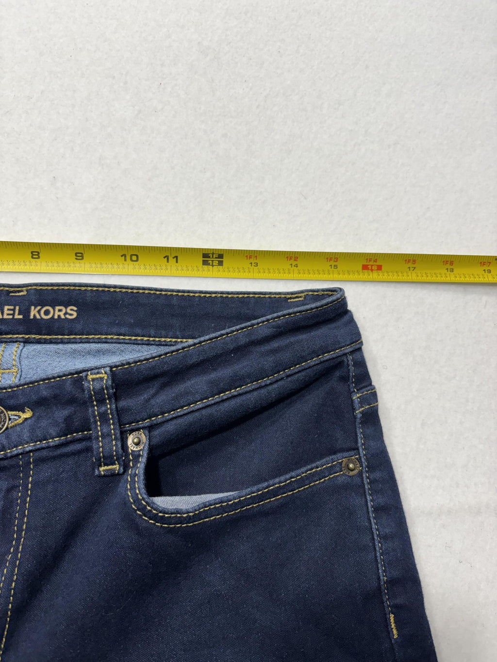 Michael Kors Izzy Skinny Jeans Womens 10 Blue Dark Wash Mid Rise Stretch 32x28
