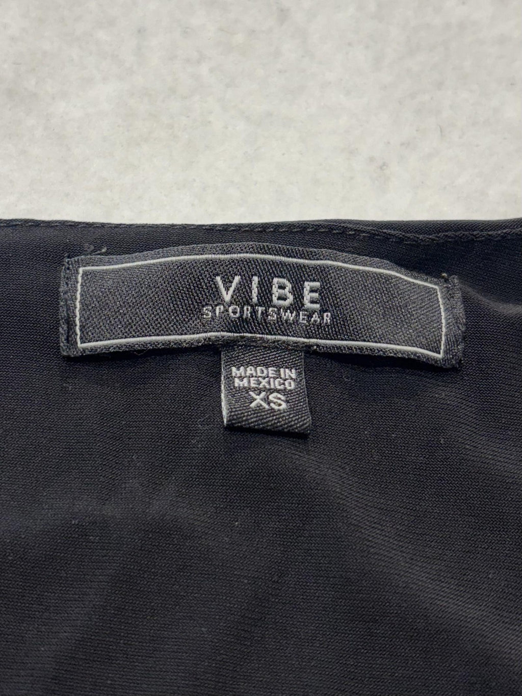 Vibe Sportswear Shirt Womens XS Black Square Neck Short Sleeve Tee Basic Stretch