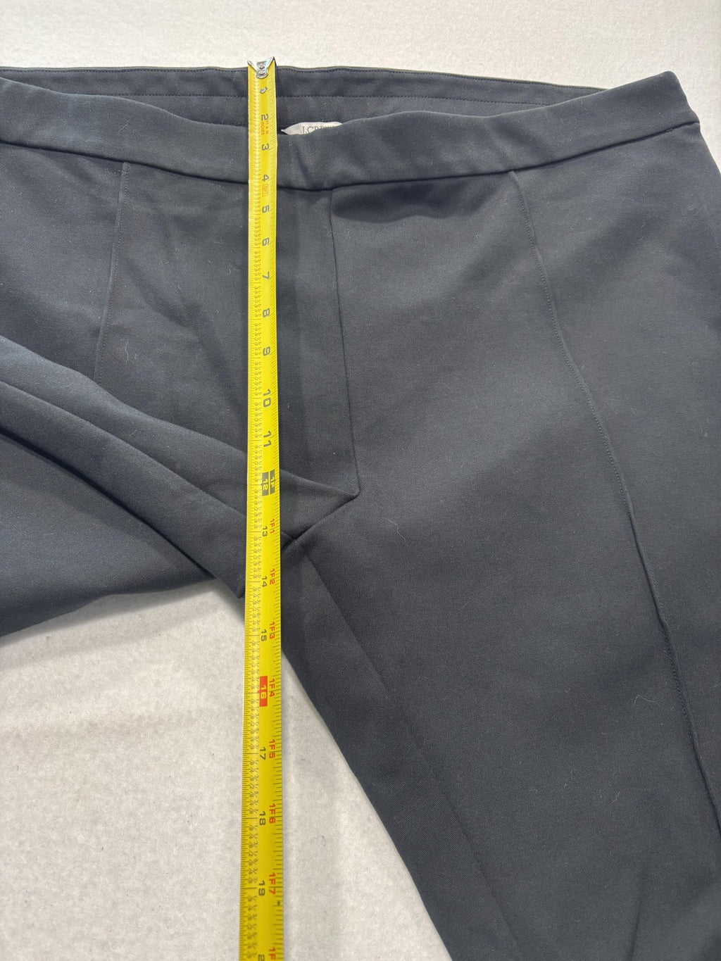 J.Crew Dress Pants Womens 20 Black Ponte Straight Leg Pull On Crop Stretch