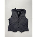 Armani Exchange Suit Vest Mens Large Gray Geometric Belted Back Formal 3 Piece