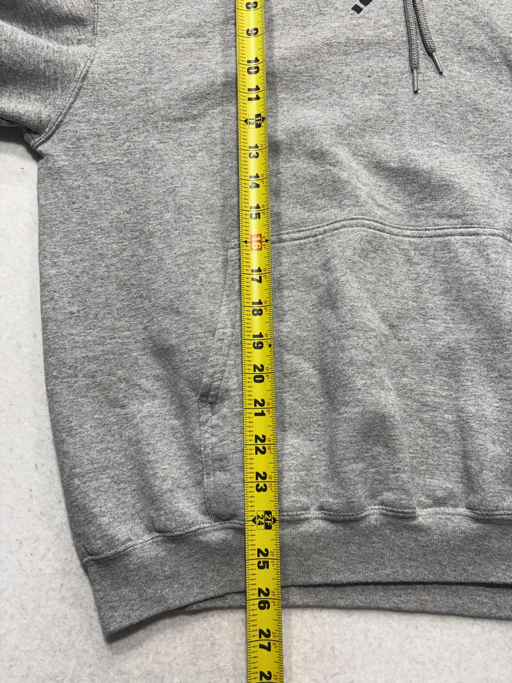 Port & Company Hoodie Mens Large Gray LFT HVY SHT Fleece Pullover Gym Training