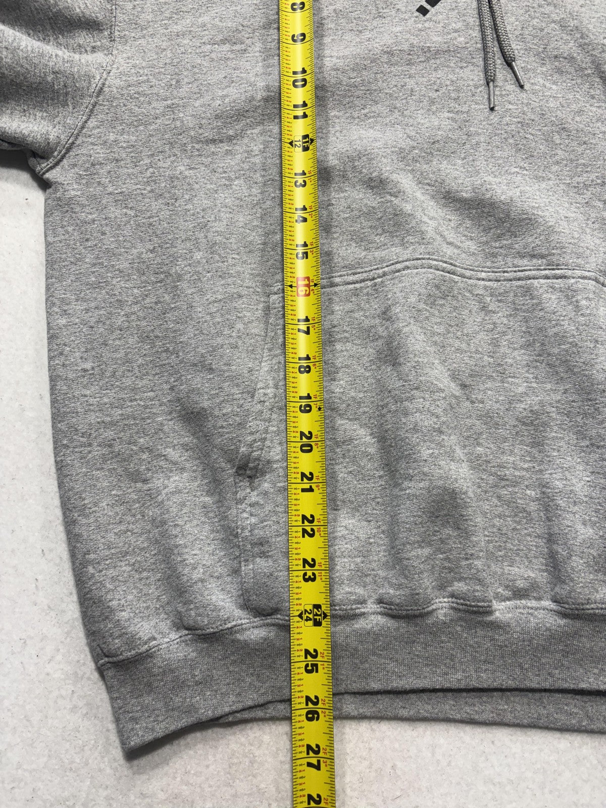Port & Company Hoodie Mens Large Gray LFT HVY SHT Fleece Pullover Gym Training