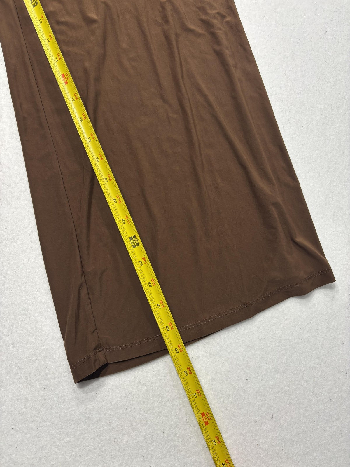 RACHEL Rachel Roy Dress Womens Small Brown Strapless Ruched Jersey Maxi