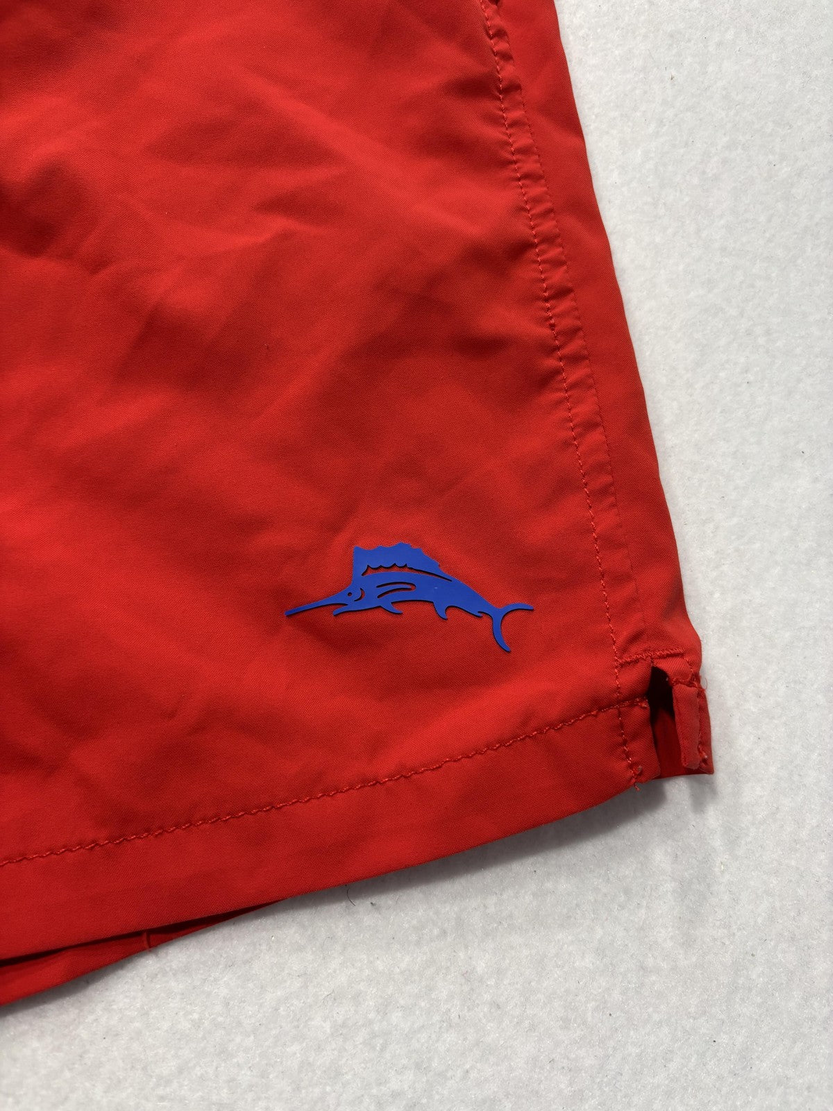 Tommy Bahama Swim Shorts Mens Big 2XLT Red Elastic Waist Mesh Lined Quick Dry