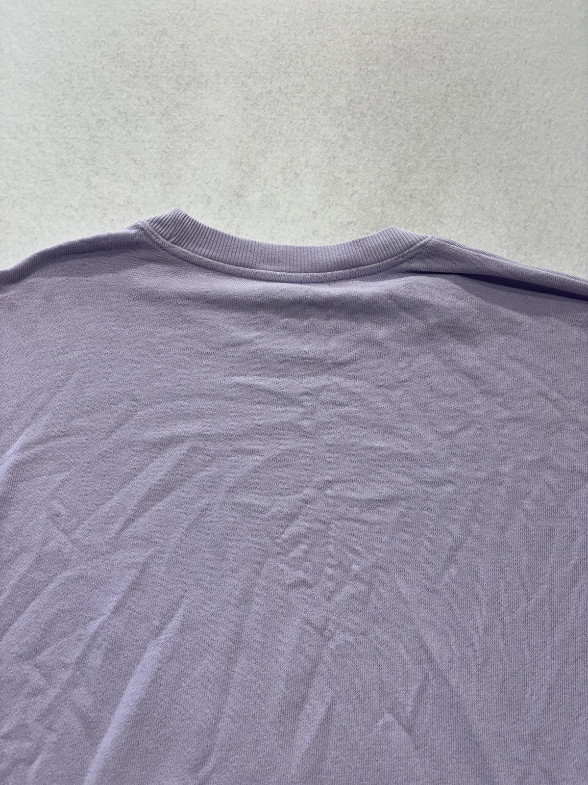 Time And Tru Sweatshirt Womens S Purple Crew Neck Terry Long Sleeve Pullover