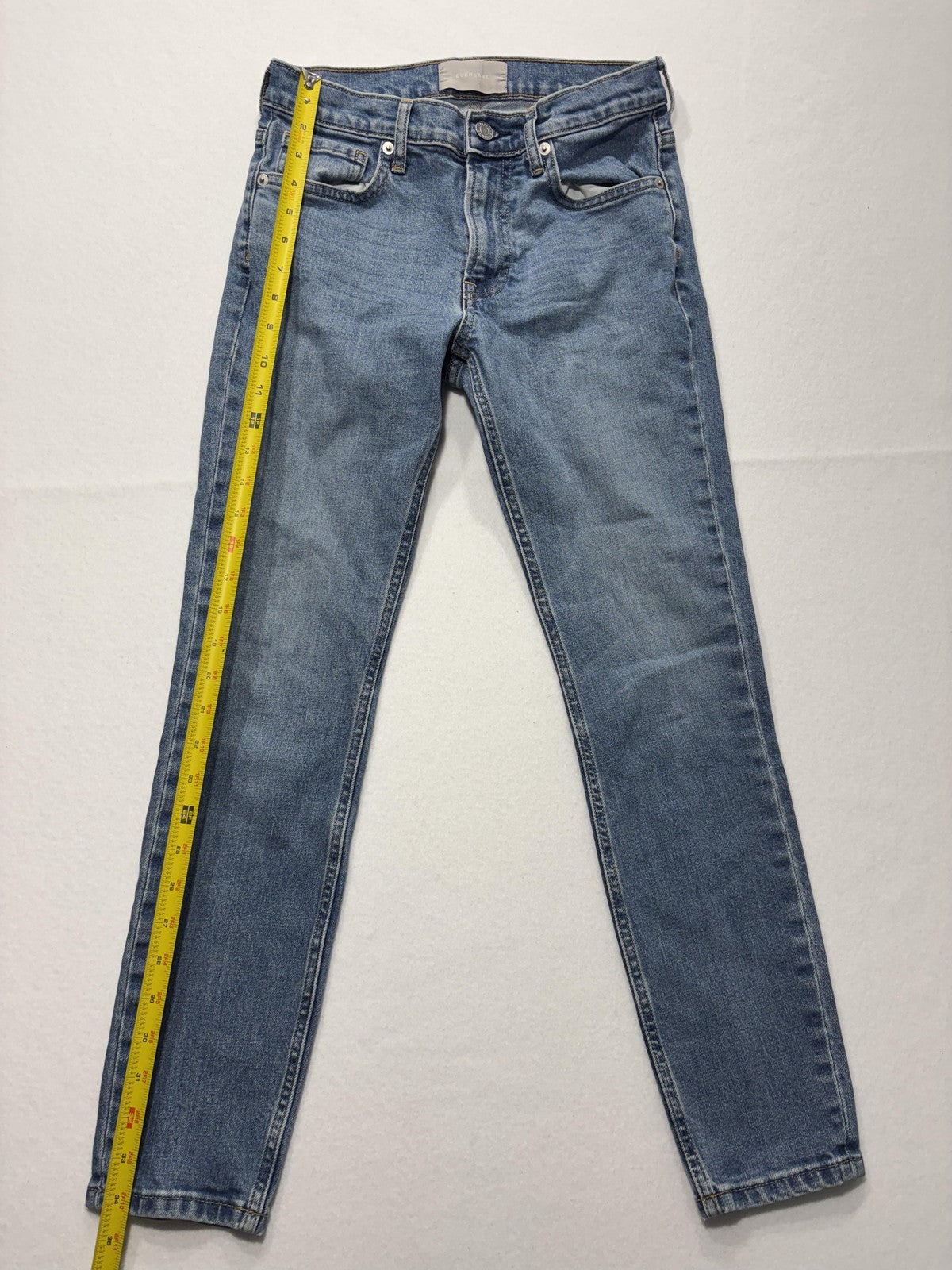 Everlane Jeans Womens 28 Blue Medium Wash Skinny Mid Rise Stretch 28x28.5