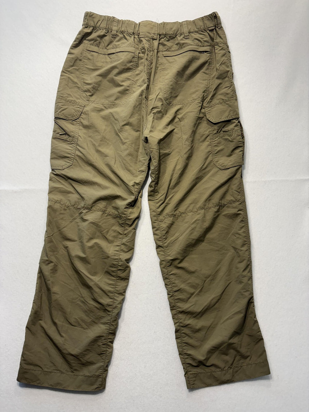 REI Cargo Pants Mens Large Green Nylon Elastic Waist UPF 50 Hiking Outdoor