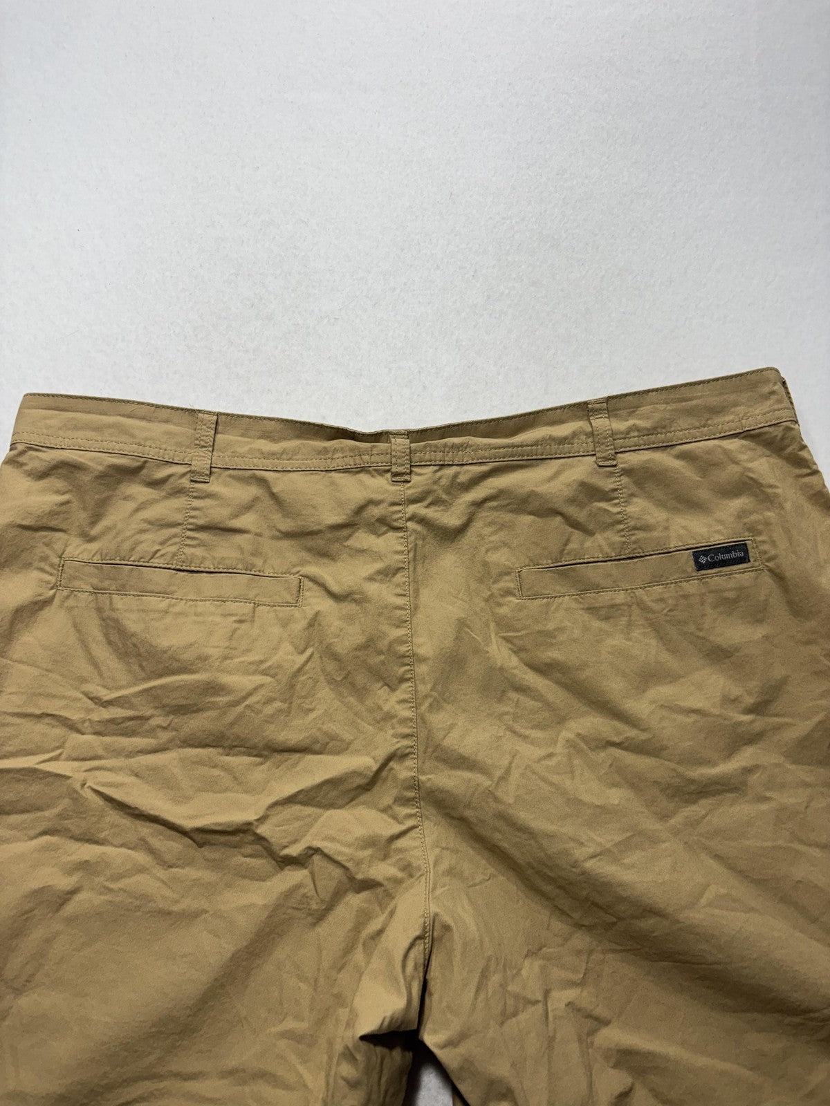 Columbia Chino Shorts Mens 40 Beige 9" Inseam Lightweight Canvas Casual Outdoor