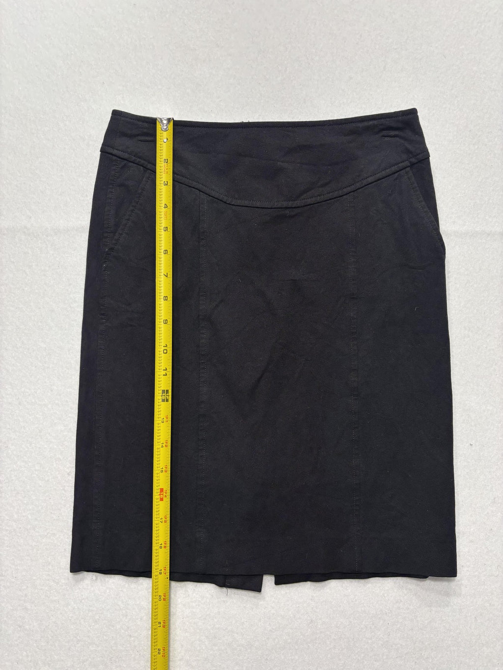 Banana Republic Skirt Womens 0 Black Stretch Knee Length Pencil Twill Work
