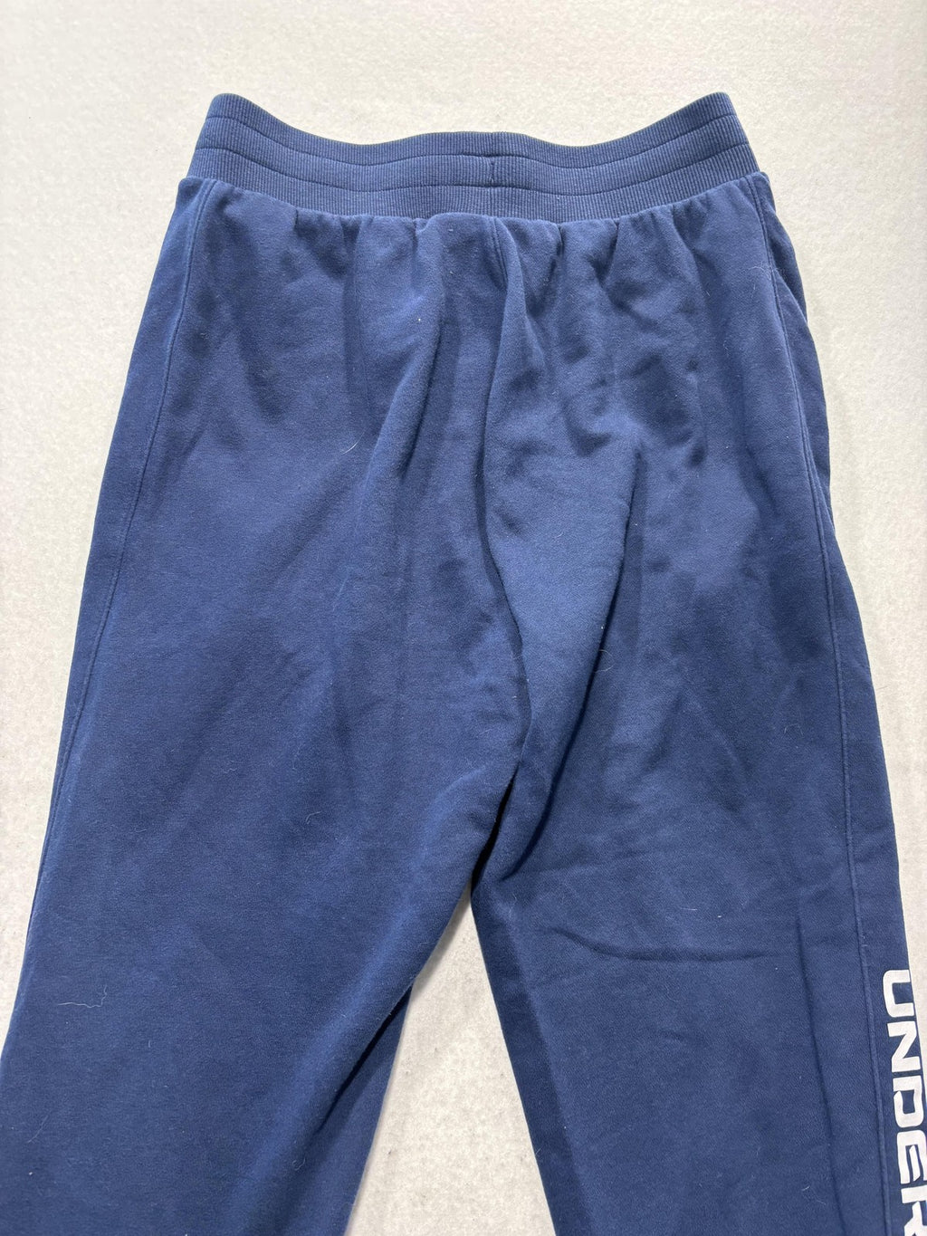 Under Armour ColdGear Sweatpants Mens Medium Blue Fleece Elastic Waist Logo